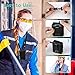 Portable Jobsite Fan, 4000mAh Battery Powered Personal Hands-Free Waist Fan Wearable Clip On Fan Necklace Fan USB Handheld Fan, Strong Airflow for Job site, Work site, Farm, Mine, Dock, Freight yard