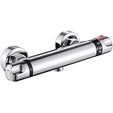 Bathroom Thermostatic Shower Mixer Wall Mount Hot Cold Water Showering Faucet Temperature Control Valve