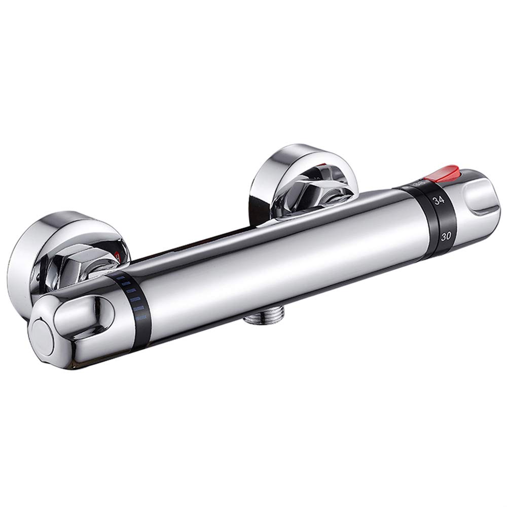Bathroom Thermostatic Shower Mixer Wall Mount Hot Cold Water Showering Faucet Temperature Control Valve