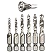 Deburring External Chamfer Tool, Stainless Steel Remove Burr Tools for Drill Bit with 6Pcs Combination Drill and Tap Bit, Fits Size 8-32 Bolts