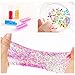 KUUQA 61 Packs Slime Supplies Kit，Including Fishbowl Beads,Sugar Paper, Grid, Googly Eyes, Shell, Slices, Confetti, Slime Foam Beads, Imitation Gold Leaf (Contain No Slime)