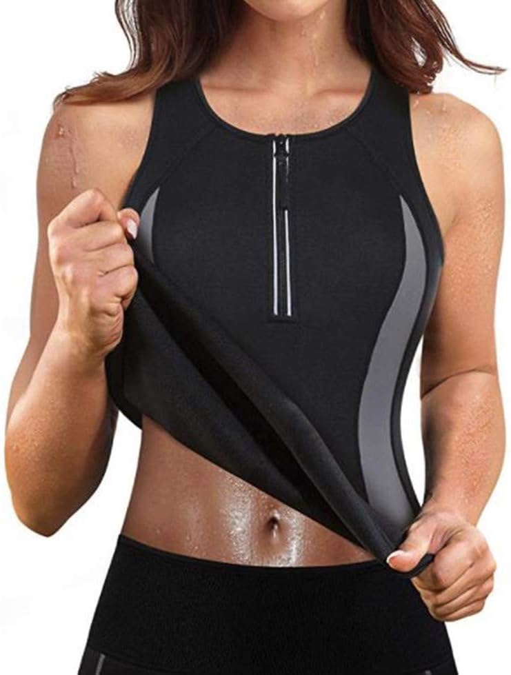 Toumett Body Shaper Vest for Women Loss Weight Sauna Sweaty Workout Waist Trainer Slimming Tank top