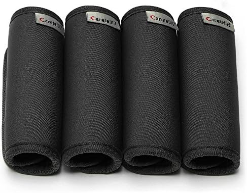 Careteilly Luggage Handle Wrap Neoprene handle Wraps for Luggage/Duffel Bags/Backpack Water-resistant (Black)