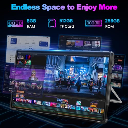 jumper Tablet 15.4 Inch Android 16 Tablet with Helio G99 Octa-Core Processor, Gaming Tablets with Stand & Case, 8GB RAM 256GB ROM, Widevine L1, 10000mAh, GMS & GPS, 5MP+13MP, 4 Speakers, BT5.2
