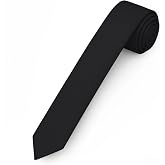Jacob Alexander Ultra Skinny 1.5" Men's Solid Necktie