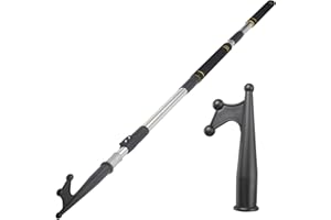 UEGHNS Telescopic Boat Hooks, docking telescopic pole stainless steel reinforced tube retractable and adjustable to hook at will sponge handle non-slip design must-have boat accessories
