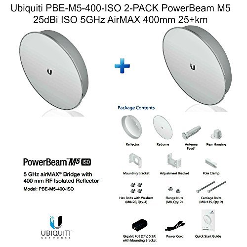 Ubiquiti PBE-M5-400-ISO 2-PACK PowerBeam M5 25dBi ISO 5GHz AirMAX 400mm 25+km