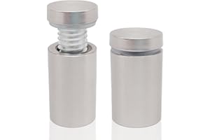 Lantee Sign Standoffs - 1/2" x 3/4" Glass Standoff Wall Mounts Screws Hardware Kit, Stainless Steel Standoff Bolts, 12x20mm, 20 Pcs