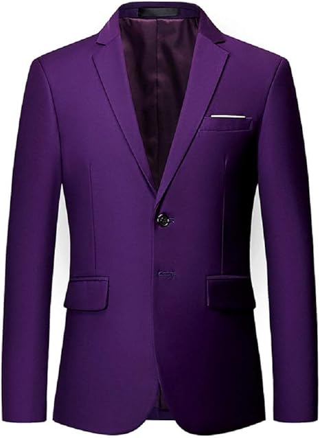 Amazon Co Jp メンズスーツジャケットスリムフィットカジュアルブレザーヴィンテージビジネススーツウェディングビジネスブランド 服 色 紫の サイズ Xxl ホーム キッチン