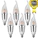 LEDMO LED Candelabra Bulb,Base E12 7W Warm White,60W Equivalent(6 Pack)