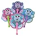 Kicko Folding Paper Monkey Fan - 12 Pack - 10 Inch - for Kids, Party Favors, Stocking Stuffers, Classroom Prizes, Decorations, Birthday Supplies, Holidays, Pinata Filler, and Rewards