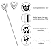 PuTwo Cocktail Picks Stainless Steel 4' Unique Middle Ages Bonzes Horses Sticks Party Supplies - Set of 6