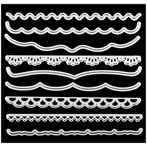 Dies Cut Edges 9pcs/Set Cutting Die for Cards Making Metal Embossing Stencils for DIY Craft Scrapbooking Photo Album Decorative Paper Gift Debossing Border (Dies 62 Edges)