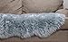 Chanasya Super Soft Faux Fur Fake Sheepskin Grey Sofa Couch Stool Casper Vanity Chair Cover Rug/Solid Shag Area Rugs For Living Bedroom Floor - Slate Blue Grey 2ftx3ft