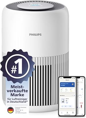 Philips Luftreiniger 900 Serie, HEPA NanoProtect + Aktivkohlefilter, CADR 250m³/h für 65m² Allergiker, leise, intelligent und energieeffizient (AC0950/10)