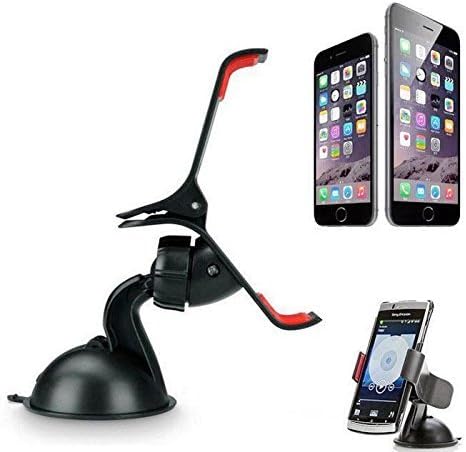 The World's Best Universal 360 Degree Rotating Car Mount/Holder For GPS And Smart Phones, All iphones, Samsung, Android Phones (Black)