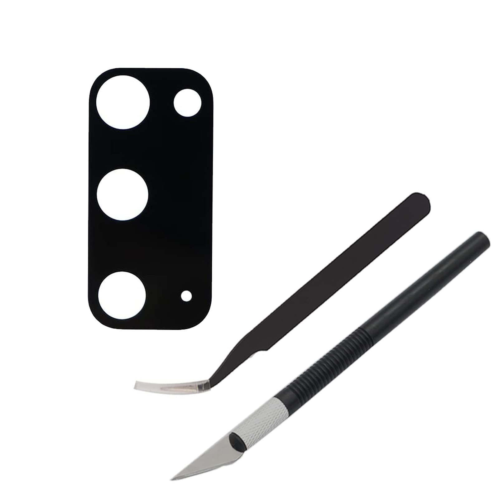 Cemobile Rear Back Camera Lens Glass Replacement for Samsung Galaxy S20 G980 / S20 5G G981 6.2 Inch (All Carriers) with Pre-Installed Adhesive, Anti-Static Tweezers, Precision Knife Repair Tool Kit