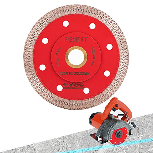 Peakit Fast Tile Blade 4 inch Porcelain Tile Cutter Ceramic Cutting Disc Diamond Wheel for Grinder or Dry Wet Tile Saw
