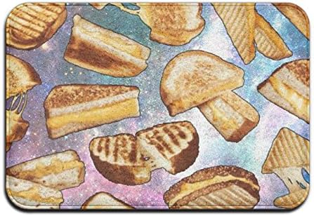 Grilled Cheese Bathtub NonSlip Cute Coral Velvet Antiskid 15.7'' W?23.6'' L Safety Door Mats Rectangular Doormat