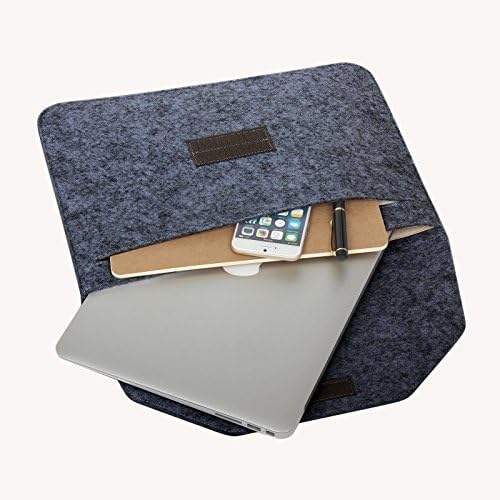 DIGIC Protective Felt Bag, Double Layer Storage Bag Laptop Sleeve Case Soft Bag Cover Dust Resistant Bag with Pouch for Computer 13.3 inch MacBook Pro,MacBook Air, Black
