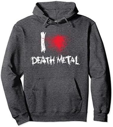 Unisex I Love Death Metal Hoodie Small Dark Heather