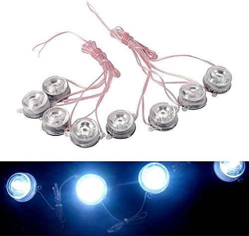 White Brabus Style LED Lights Under Car Puddle Lighting Ground Effect Kit (Blue)