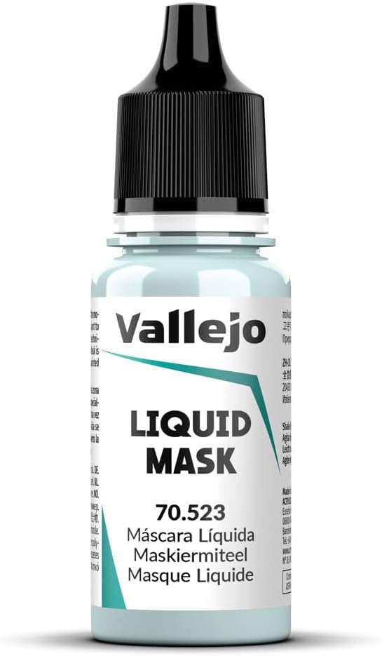 Vallejo Liquid Mask Clear 18 ml Non-Toxic Waterbased for Arts and Crafts