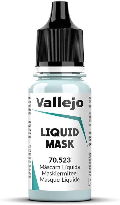 Vallejo Liquid Mask Clear 18 ml Non-Toxic Waterbased for Arts and Crafts