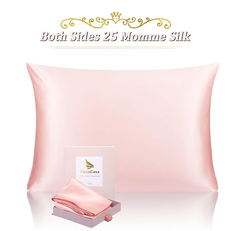 Piccocasa Silk Pillowcase With Both Sides 25 Momme Pure Silk