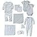 Burt's Bees Baby Baby Girls 13-Piece Every Day Essentials Bundle, Sky, 3-6 Months