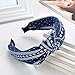 AutumnFall Yoga Sports Headband,Women’s Elastic Athletic Hairband,Women’s Sweatband, Lightweight Working Out Bandanas Headbands (Navy -2)