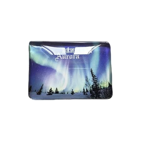 3D Dinamarca Aurora Refrigerador Imán de Nevera Cristal de Cristal ...