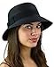 C.C Women's Paper Woven Cloche Bucket Hat with Color Bow Band