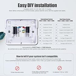 Aowel 2 Heat/ 1 Cool Non-Programmable Thermostat