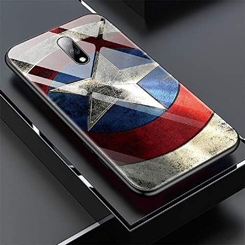 Marvel Iron Man Captain America Glass Phone Case for Oneplus 5 5T 6 6T 7 7Pro Avengers Batman Captain Marvel Cover Coque Funda (5, Oneplus 6T)
