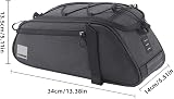 HOMPER Cycle Saddle Rear Rack Pannier Bag 8L Black 300D Polyester view 2