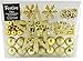 Festive 74 Piece Assorted Christmas Ornament Set, Gold