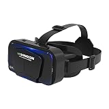 VR Headset, Universal 3D Virtual Reality Goggles Support 360°Panorama Large Screen an-ti Bluelight, Adjustable Pupil Distance Eye Protection VR Glasses for Movies Games Gift