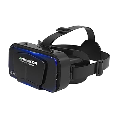VR Headset, Universal 3D Virtual Reality Goggles Support 360°Panorama Large Screen an-ti Bluelight, Adjustable Pupil Distance Eye Protection VR Glasses for Movies Games Gift