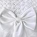 TiaoBug Baby Girls Flower Wedding Pageant Princess Bowknot Communion Party Dress White 3-6 Months