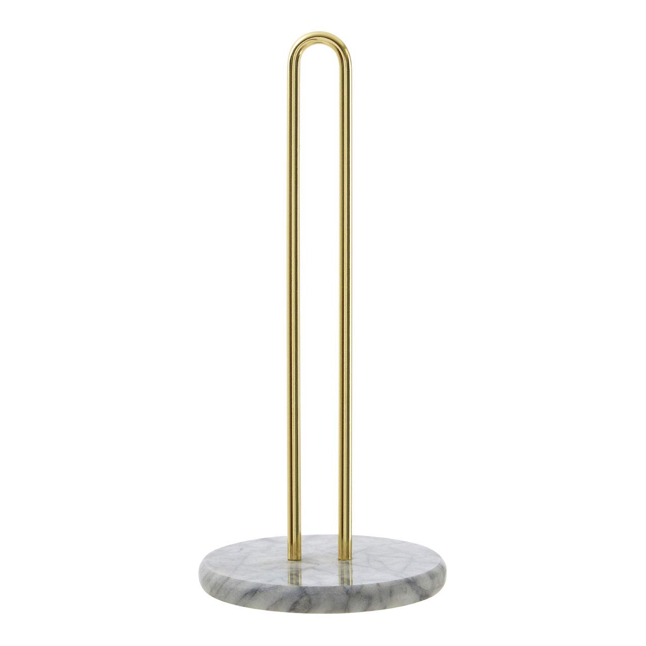 Premier Kitchen Roll Holder, White Marble, Brass Finish, 1001216