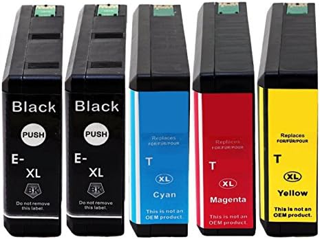 ExPrinCo (5-Pack: 2K/1C/1M/1Y) Replacing 786 786XL Ink Cartridge for Epson WF-4630 WF-4640 WF-5110 WF-5190 WF-5620 WF-5690 Series Printer. (2K/1C/1M/1Y)