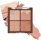 Dasique Blending Mood Cheek #20 Melted Choco | 4 Blendable Shades | Pressed Powder Blush Palette for Cheeks | Silky &amp; Soft Blur Finish | Lightweight Blush for Cheeks | Korean Makeup | Vegan