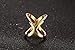 VNOX Stainless Steel Criss Cross Ring,Gold Plated