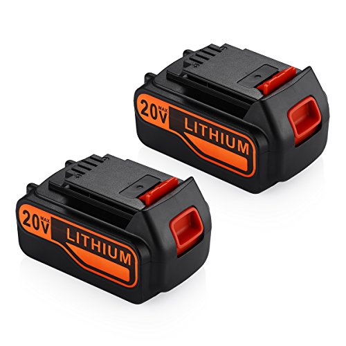Powerextra 2 Pack 20V MAX 4.5Ah Replacement Battery for Black & Decker LBXR20 LBXR20-OPE LB20 LBX20 LBX4020 LB2X4020-OPE black and decker lbxr20