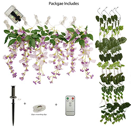 image for Flower Lights Solar Powered with Backup Battery Power and Remote Contr