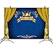 LB 7x5ft Vinyl Fabric Blue Prince Backdrop 1st First Blue and Gold Backdrop King Crown Curtain Photo Background for Baby Shower Banner Boy's Kids Event Cake Table Decor Home Decoration