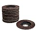 dophee 10 Pack 60 Grit Cutting Off Grinding Discs, Aluminum Oxide Abrasive Flap Sanding Disc Polishing Wheel Grinder Disc, 4