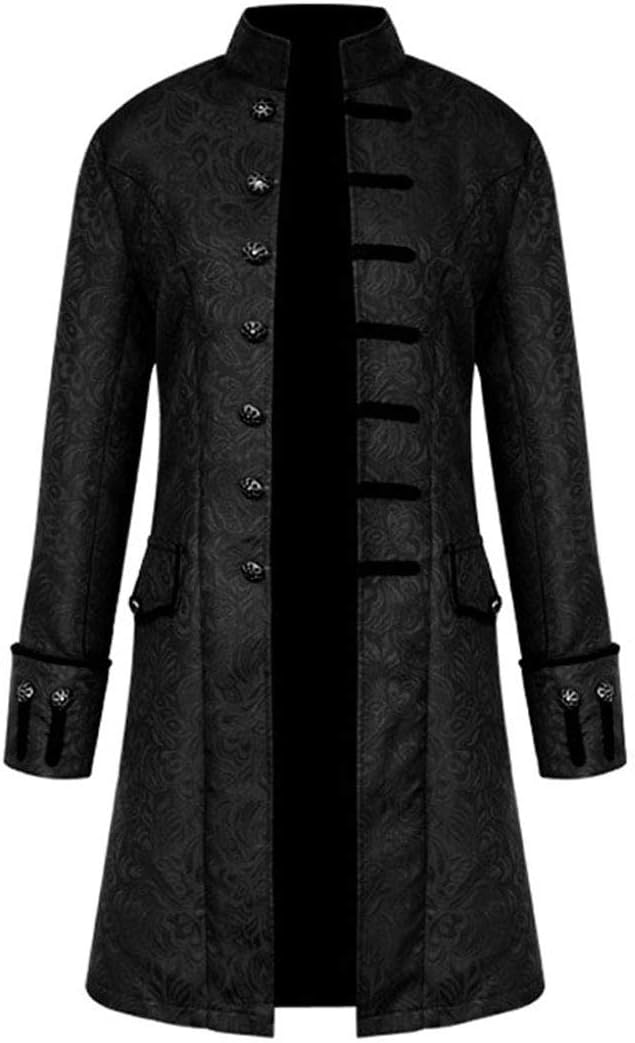 Nobility Baby Mens Medieval Steampunk Stand Collar Coat
