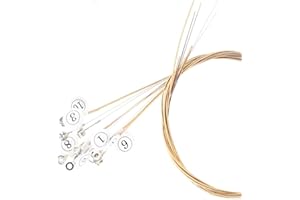 Lyre Harp String Set in Shiny Brass Color, Brass Replacement Accessories for 7, 10, 16, 19, 21 Strings (16 String)